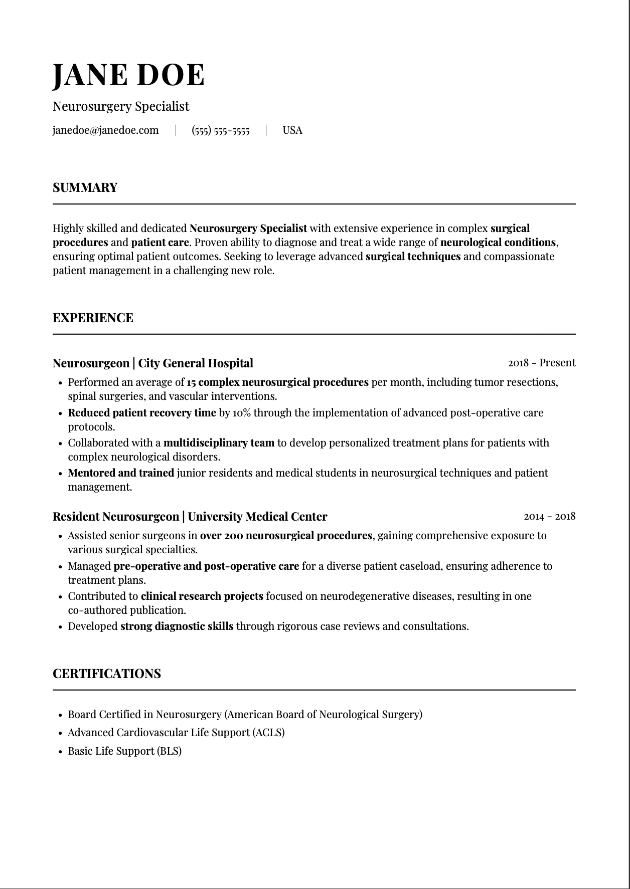 Minimalist CV Template